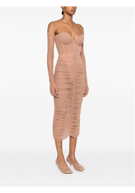 Abito midi con ruches inbeige Alex perry - donna ALEX PERRY | D1353SP